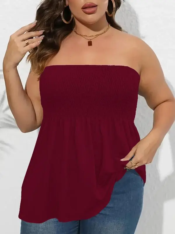 5PACK-Plus Size Tube Top For Ulder Tops Sexy Summer