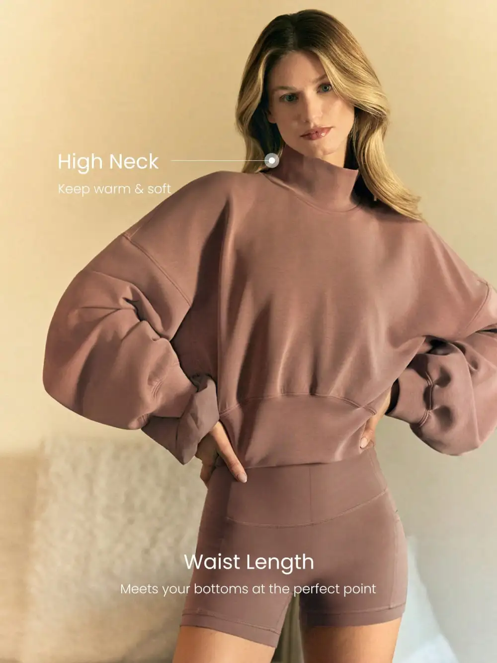 Soft And Comfortable Crewneck Sweatshirt Wide-Leg Pants Set