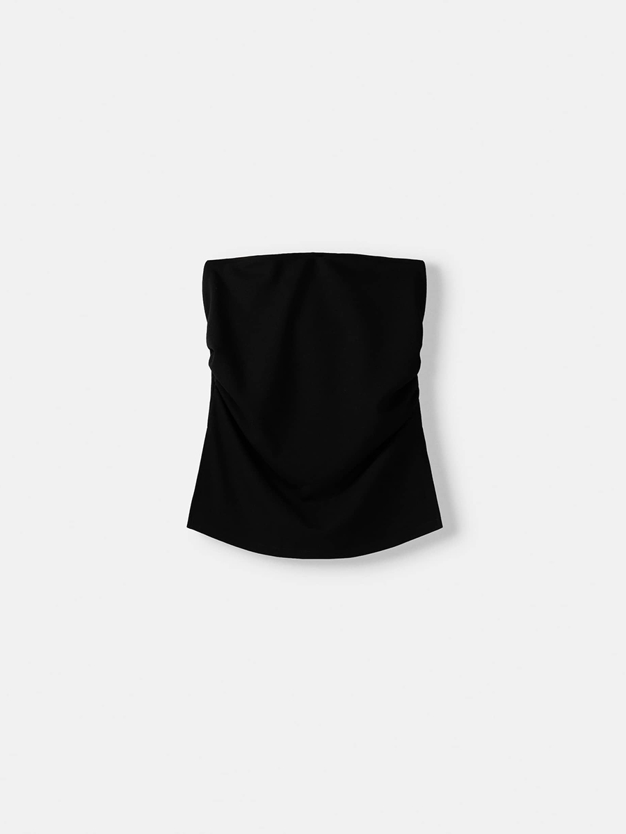 Sleeveless Black Off Shoulder Top