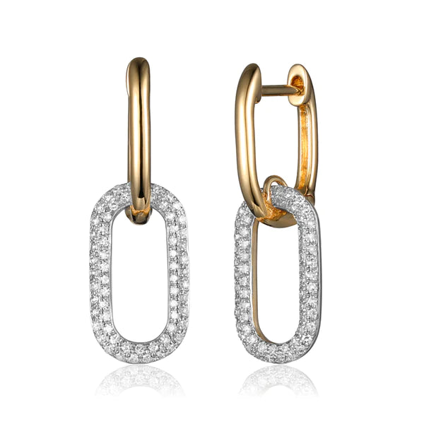 Tonal Polished Gem Detail Earrings