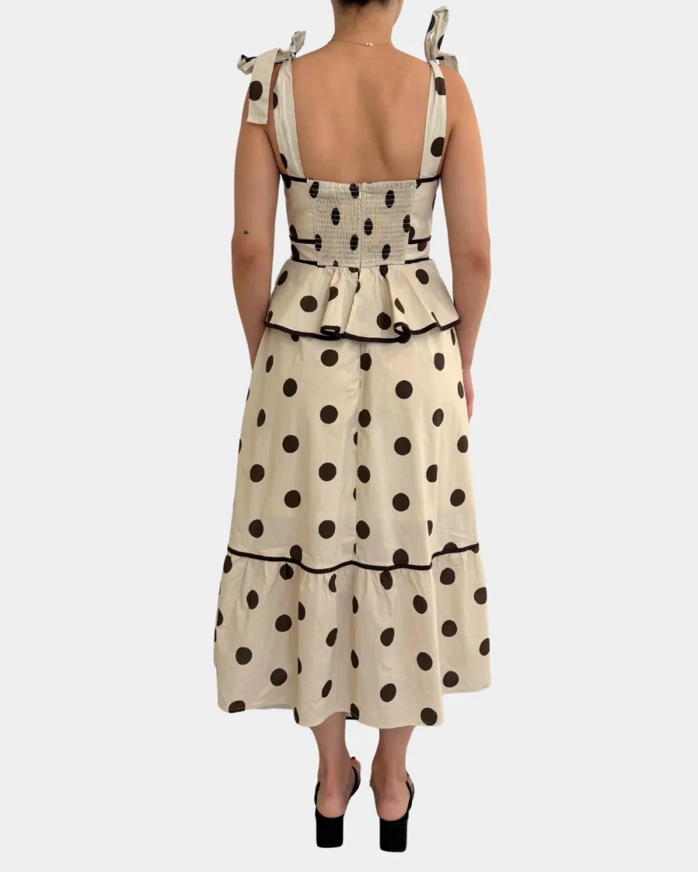 Polka Dot Peplum Dress