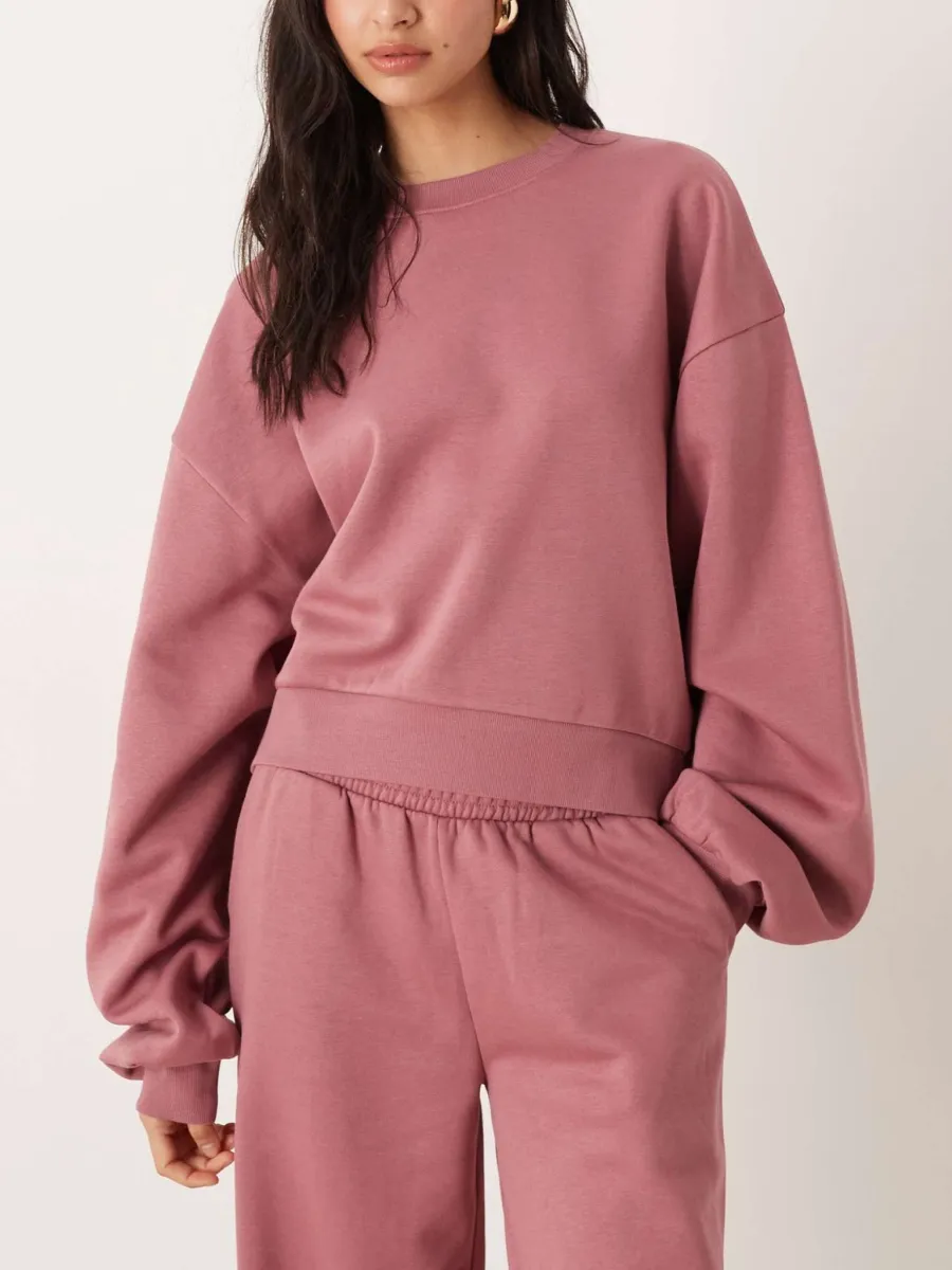 Dropped Shoulder Loose Sweatshirt