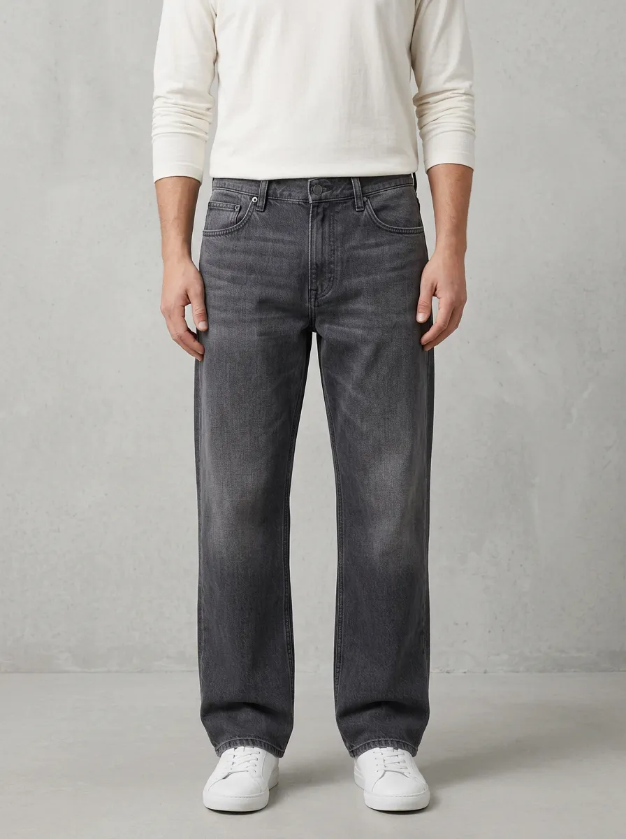 Streetwear Washed Straight Jeans