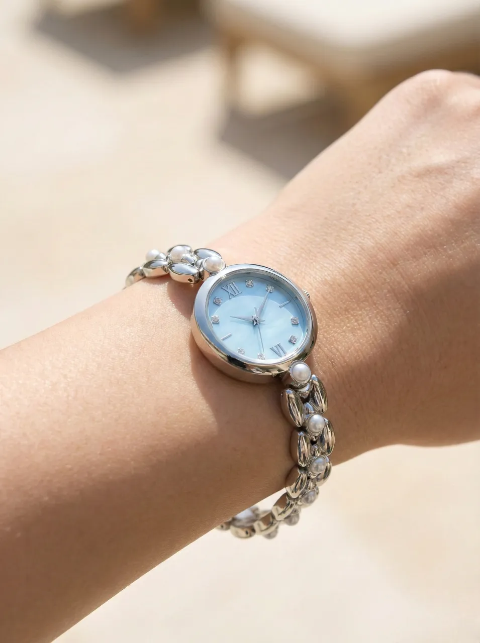 Polished Link Women's Watch