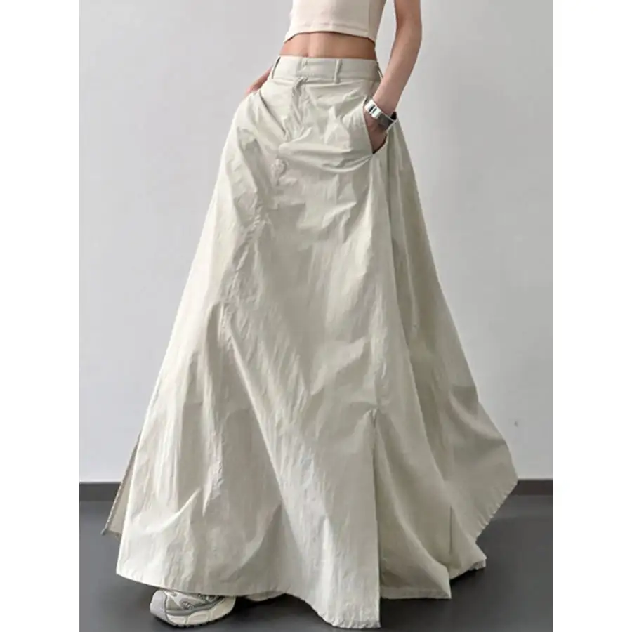 High Waist Slit Maxi Skirt