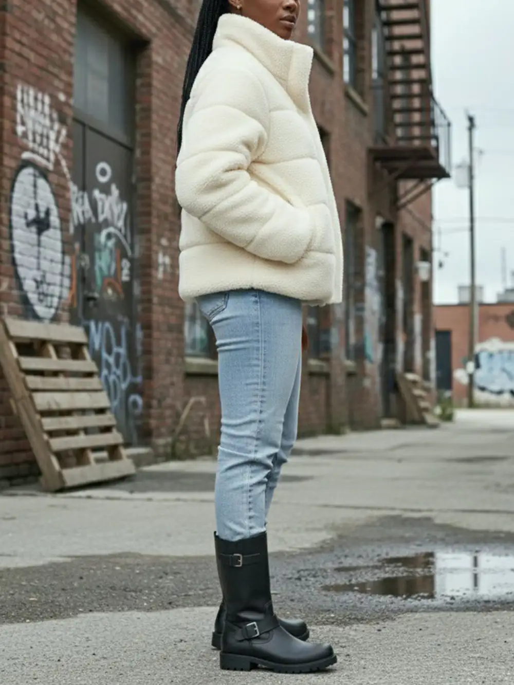 Women's Contemporary Casual Water Resistant Vegan Leather Everyday Boots