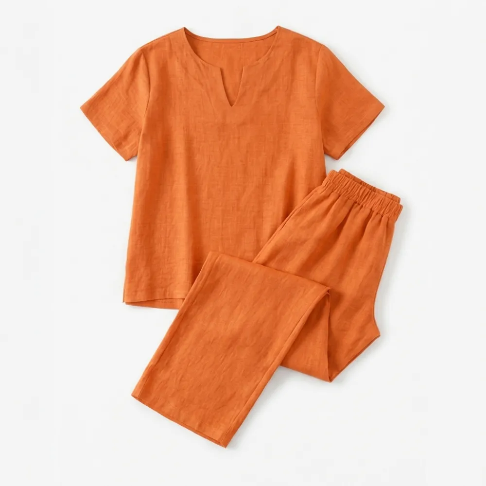 V Neck Top Pants Set