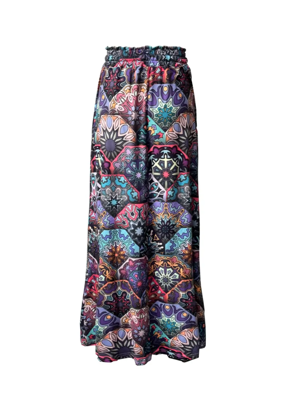 Practical Printed Drawstring Skirt