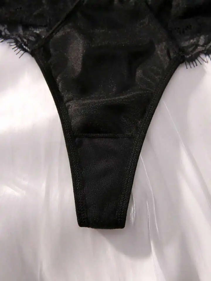 Refined Silk Lace Lingerie Set