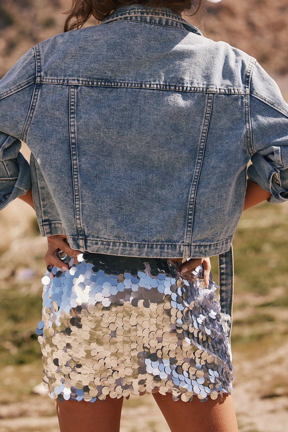Rhinestone Denim Jacket