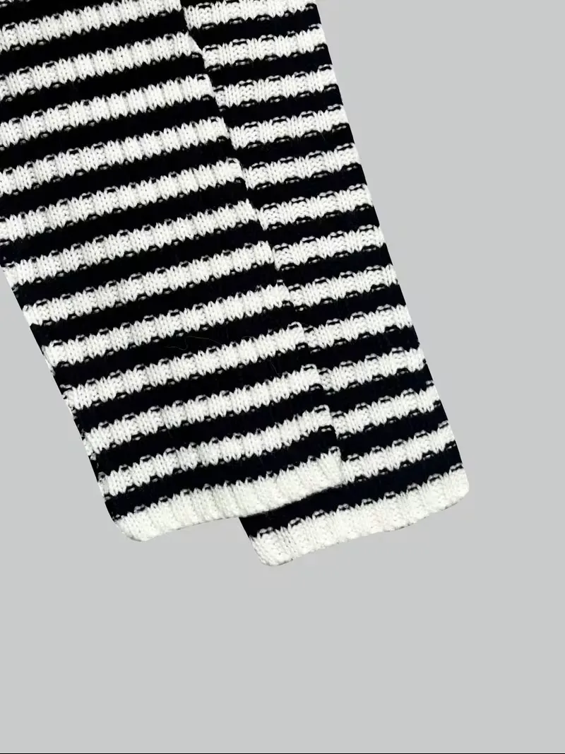 Women's Striped Patchwork Print Batwing Sleeve Split Hem Sweater