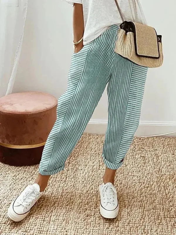 Striped Relaxed Trousers