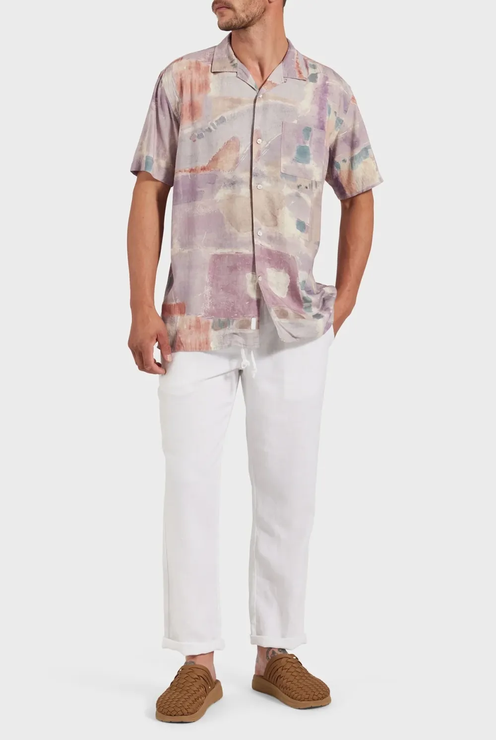 Abstract Print Short Sleeve Shirt