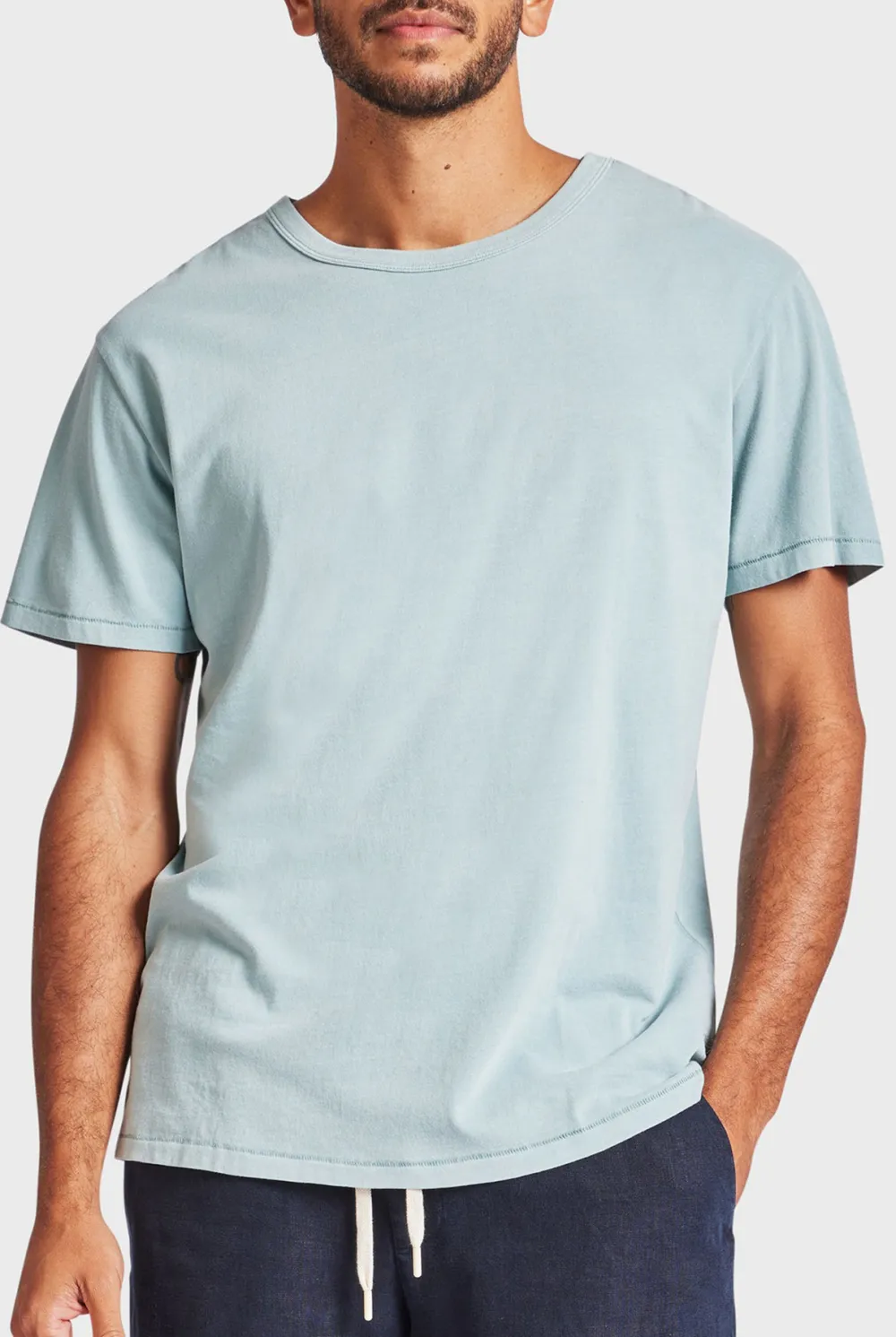 Pine Colored Short Sleeve Crew Neck Tee