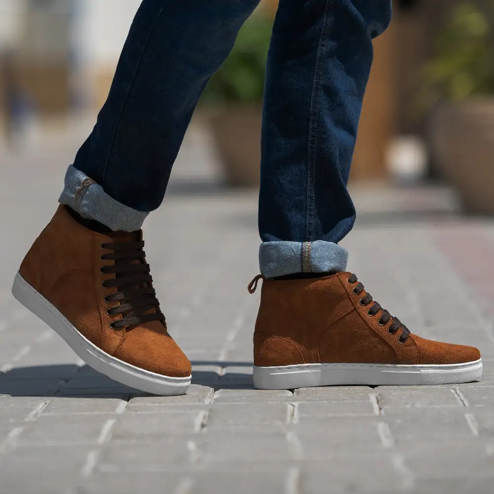 Casual Suede High Top Skate Shoes