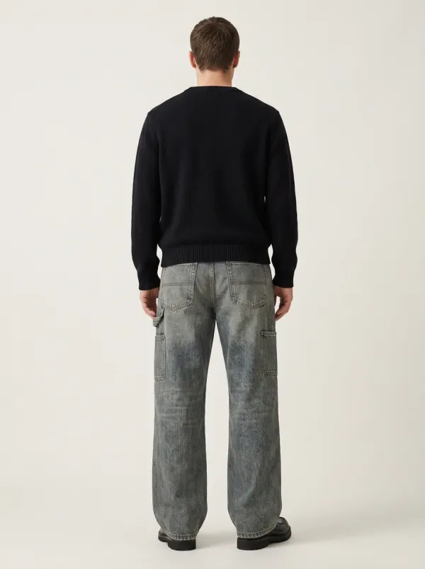 Men's Casual Wide Leg Jeans