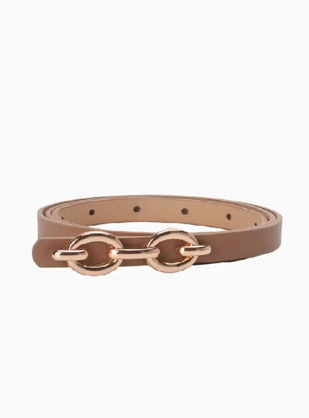 Double Chain Buckle Belt