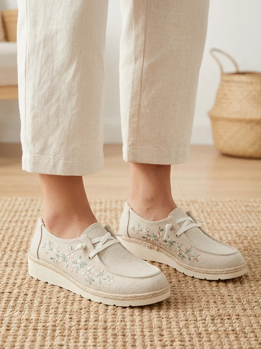 Women's Floral Botanical Canvas Sneakers