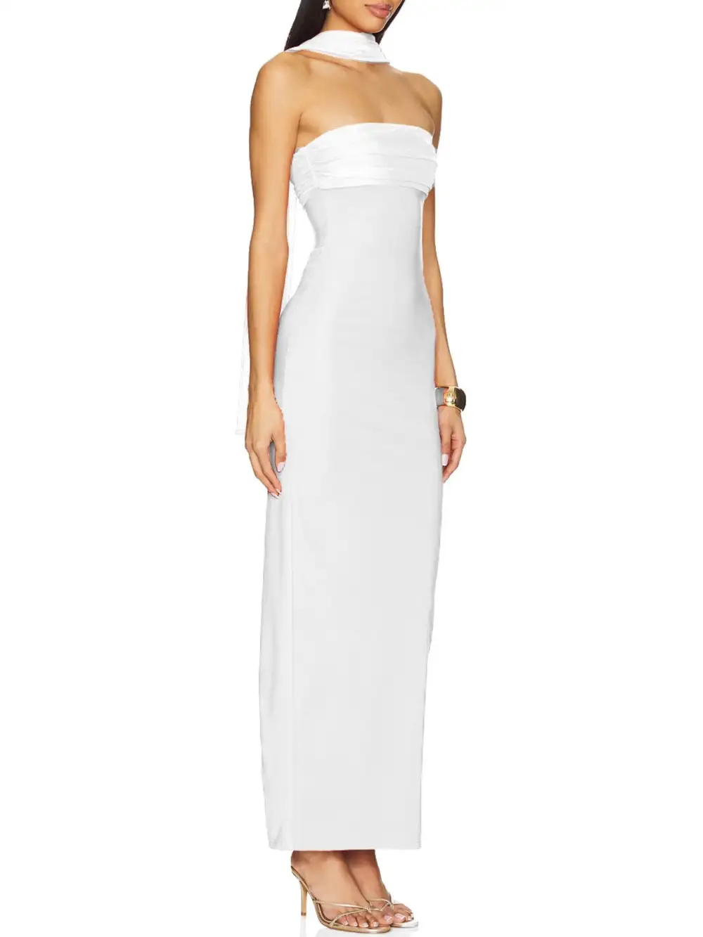 Smooth Finish Ruched Maxi Dress