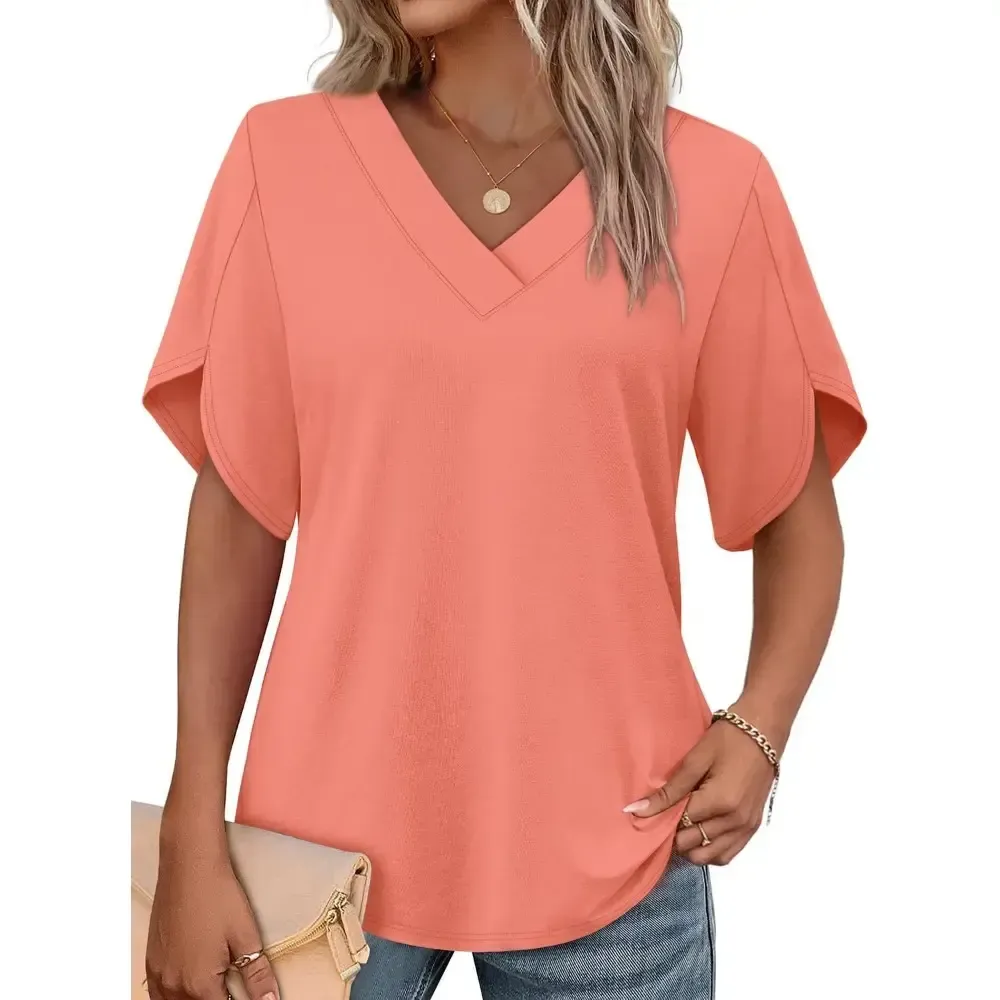Womens Short Sleeve V Neck Dolma -- 1 for as low as $1.25