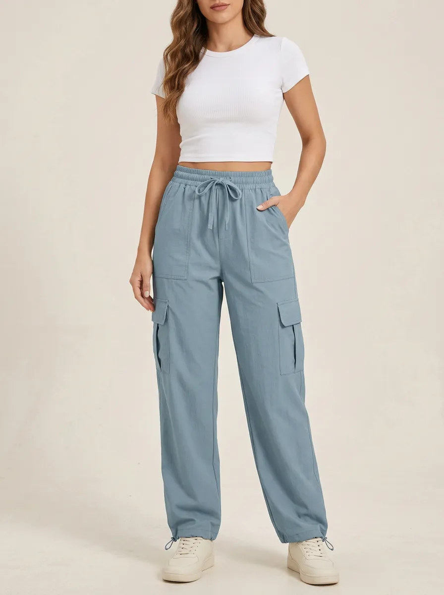Women's Classic Coastal Inspired Cargo Cargo Work Pants
