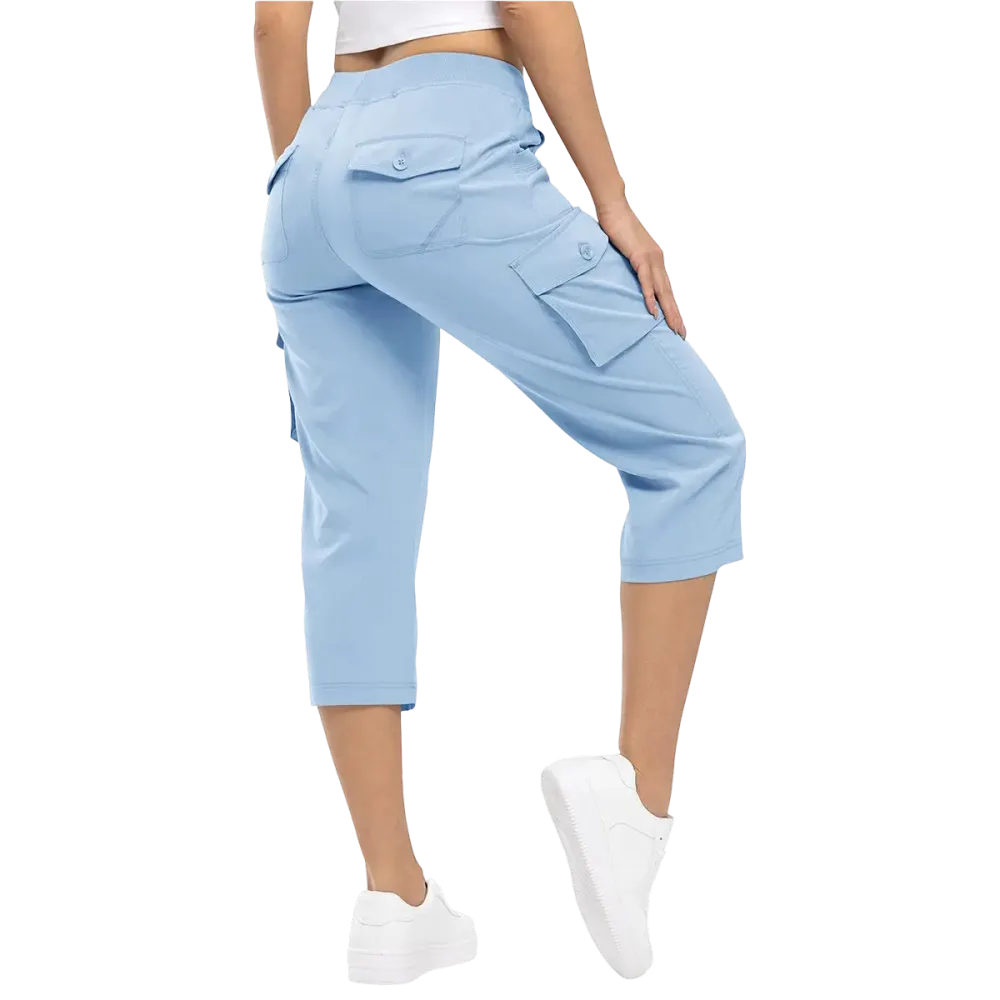 Women's Cargo Pants Plus Size Outdoor Lightweight Capris Casual Trip Loose Shorts
