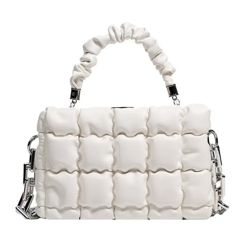 Elegant Grid Mini Handle Bag
