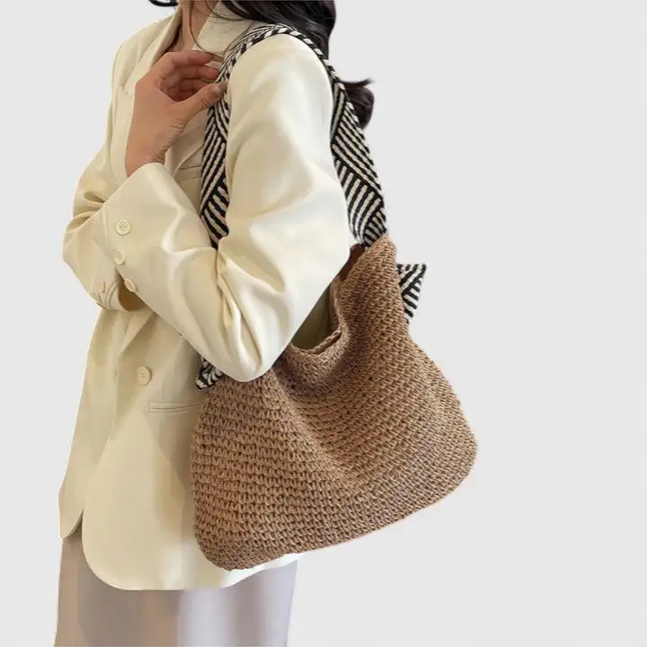 Woven Straw Handbag