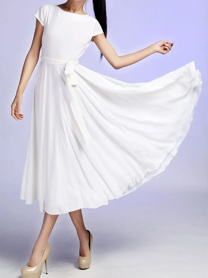 Chiffon A Line Maxi Dress