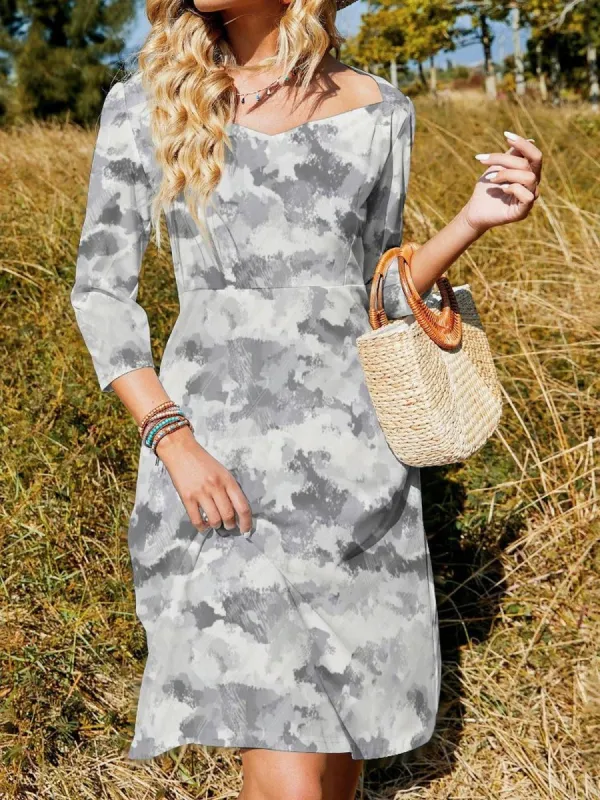 Cloud Tie-Dye Shift Dress
