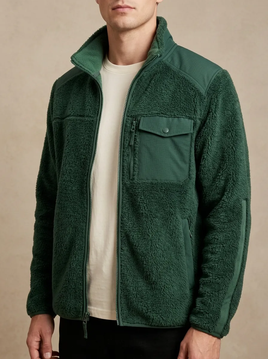 Forest Sherpa Fleece Jacket