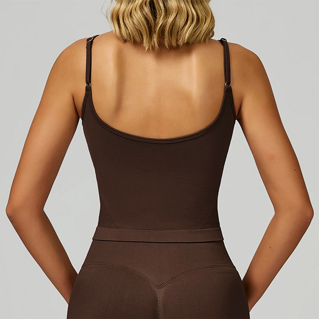 Color Block Built In Bra Top