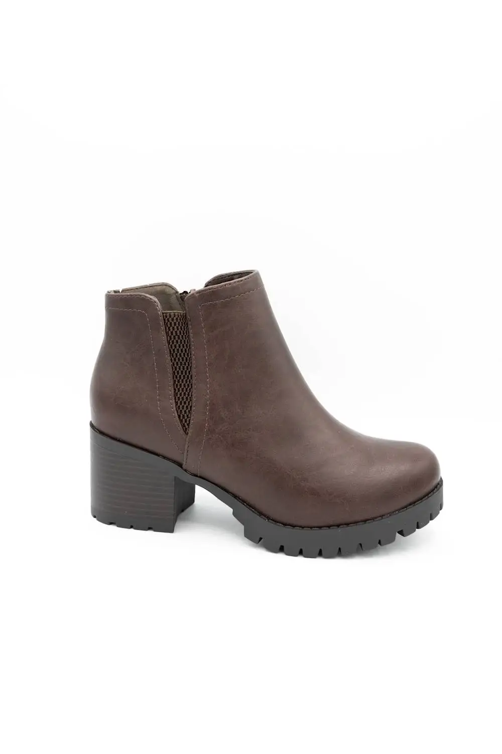 Classic Lug Sole Suede Zip Entry Round Toe Bootie