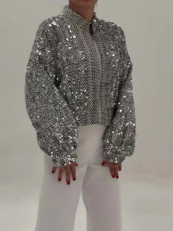 Medium-Length Cable-Knit Casual Jacket