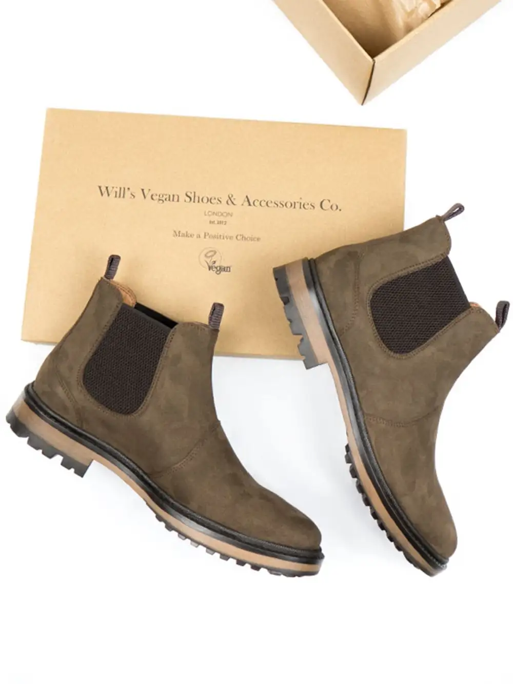 Women's Water Resistant Vegan Suede Chelsea Boots
