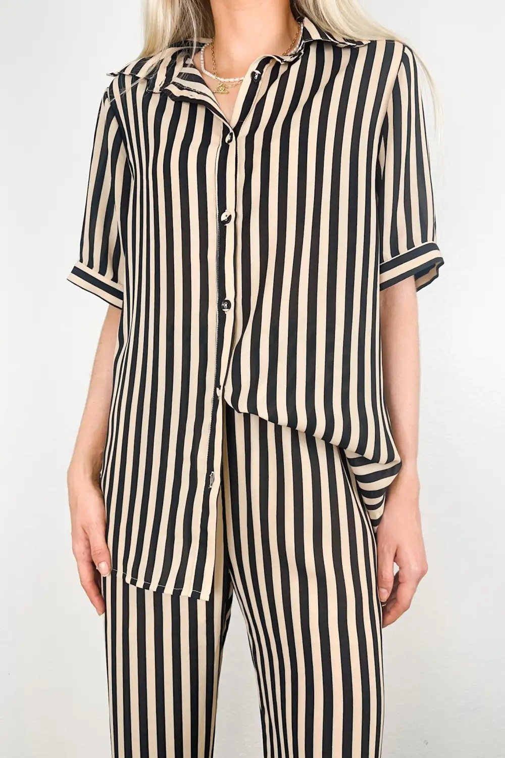 Soft Striped Pant Set