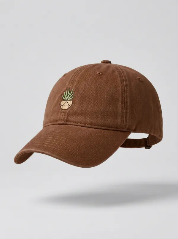 Refined Plant-Lover Succulent Embroidered Unisex Baseball Cap