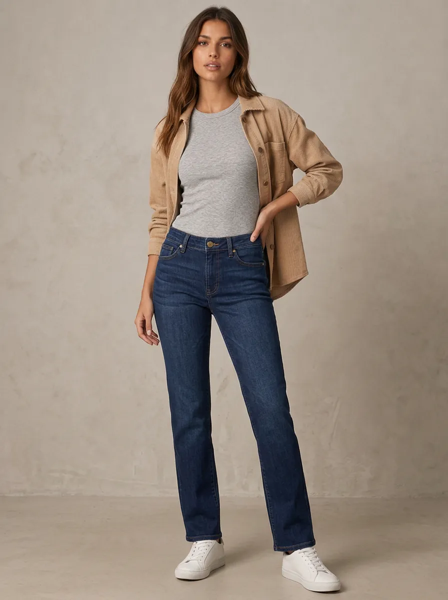 Women's Denim Straight Leg Pants