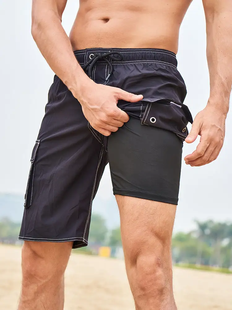 Men's Casual Side Stripe Boardshorts