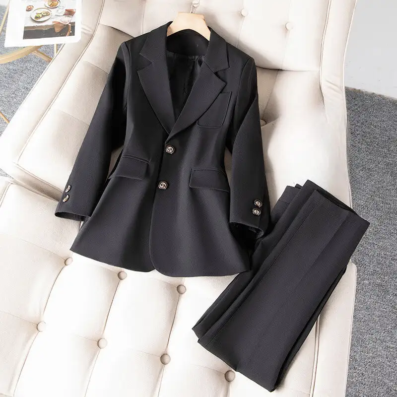 Women's Classic Two-Button Blazer And Trousers Set
