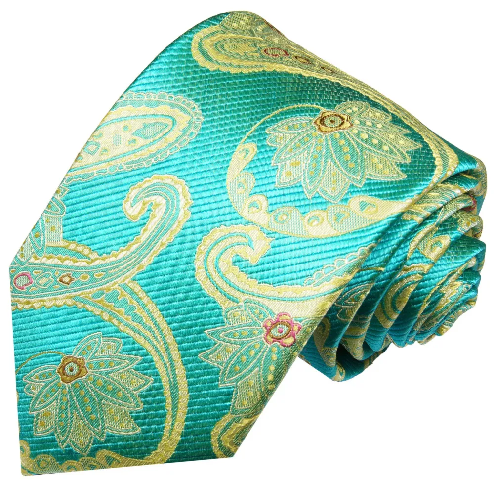 Classic Silk Paisley Men's Necktie Accessory Set