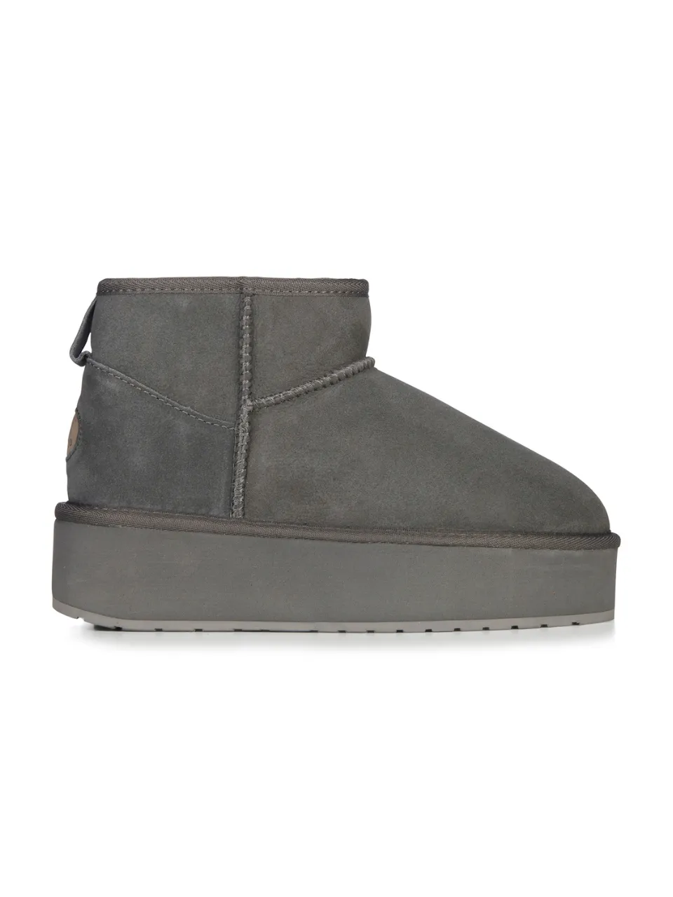 Suede Warm-Lined Platform Ankle Boots
