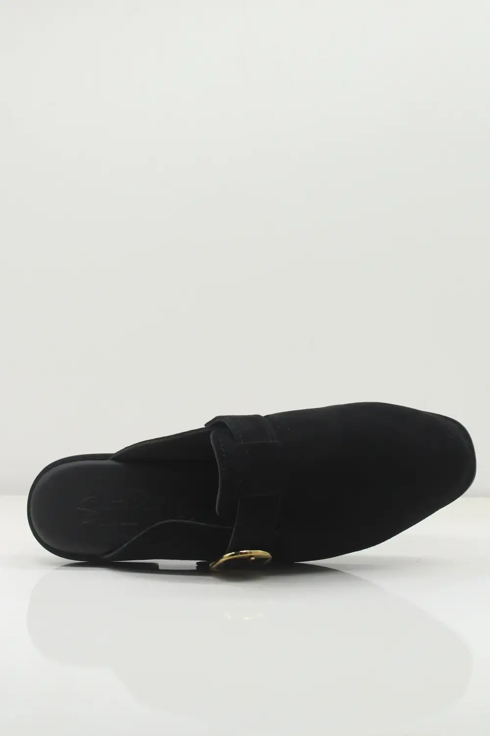 Streamlined Square-Toe Leather Mule