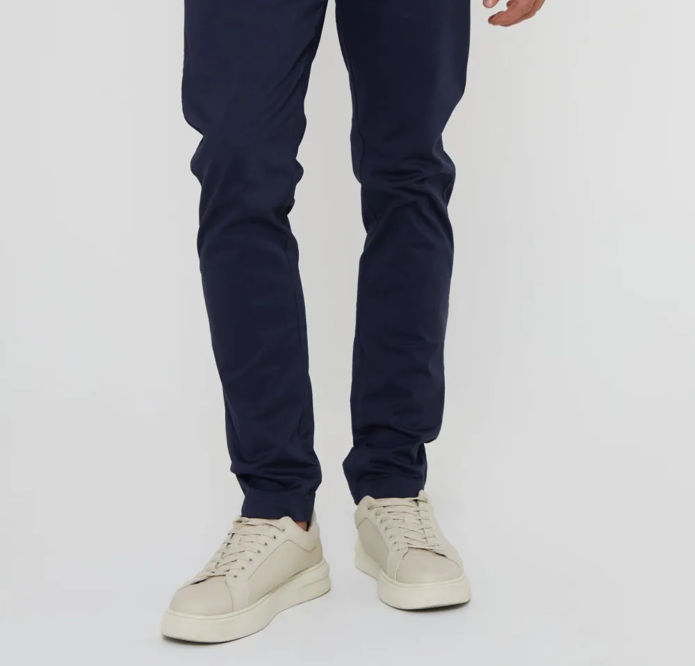 Men's Navy Slim-Fit Chino Pants