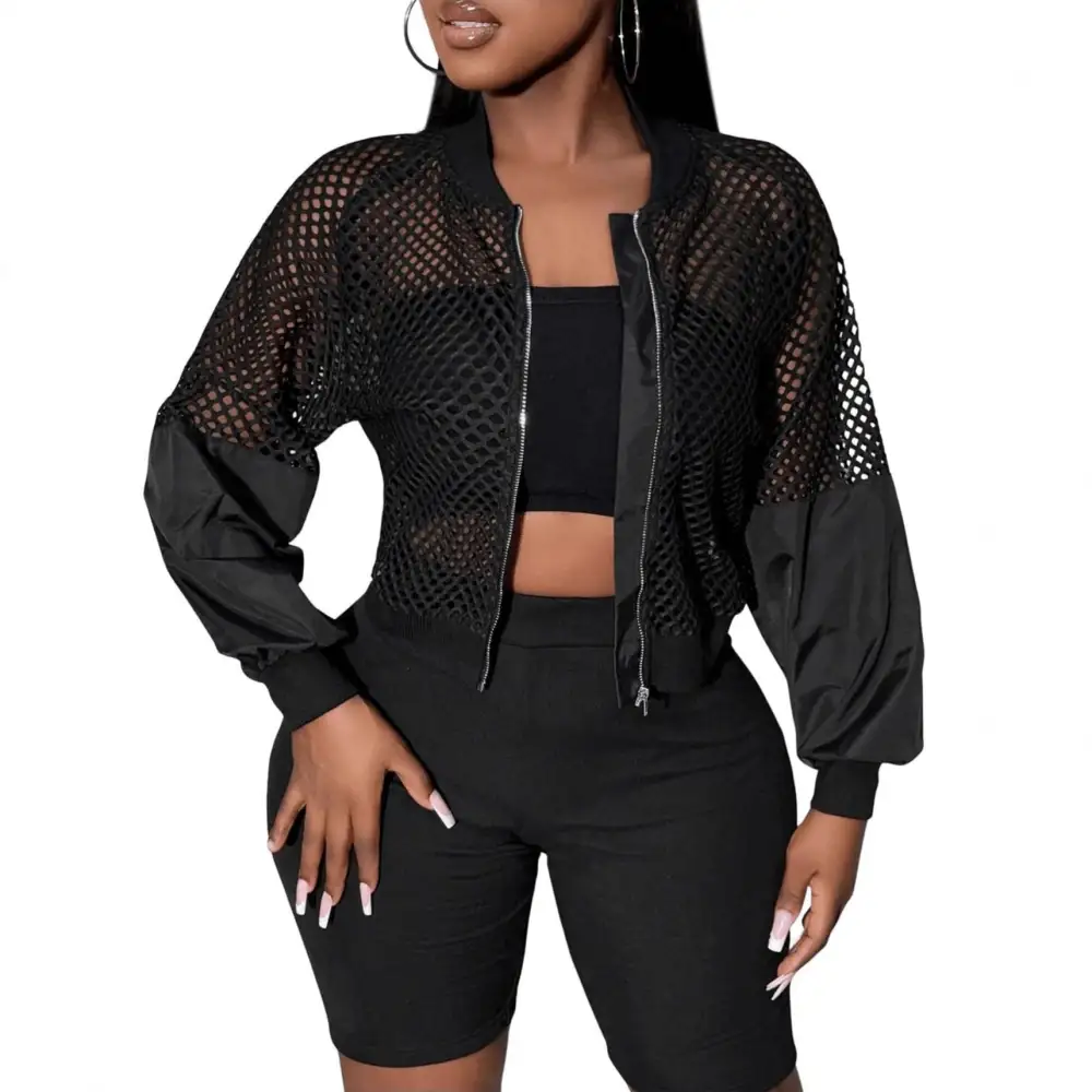 Baseball-Style Relaxed Outerwear Coat