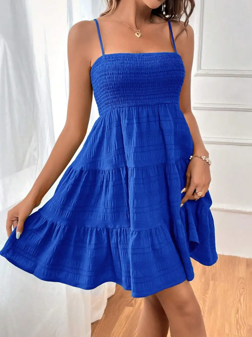 Tiered Sleeveless Mini Dress