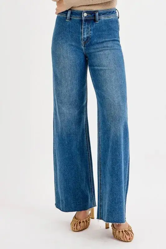 Modern High Rise Wide Leg Jeans