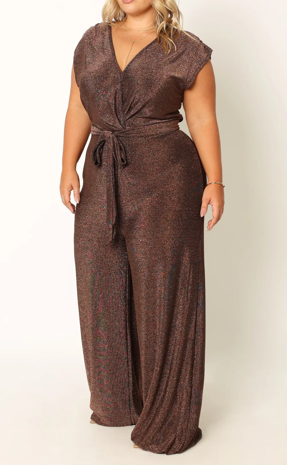 Modern V-Neck Wide-Leg Sleeveless Jumpsuit