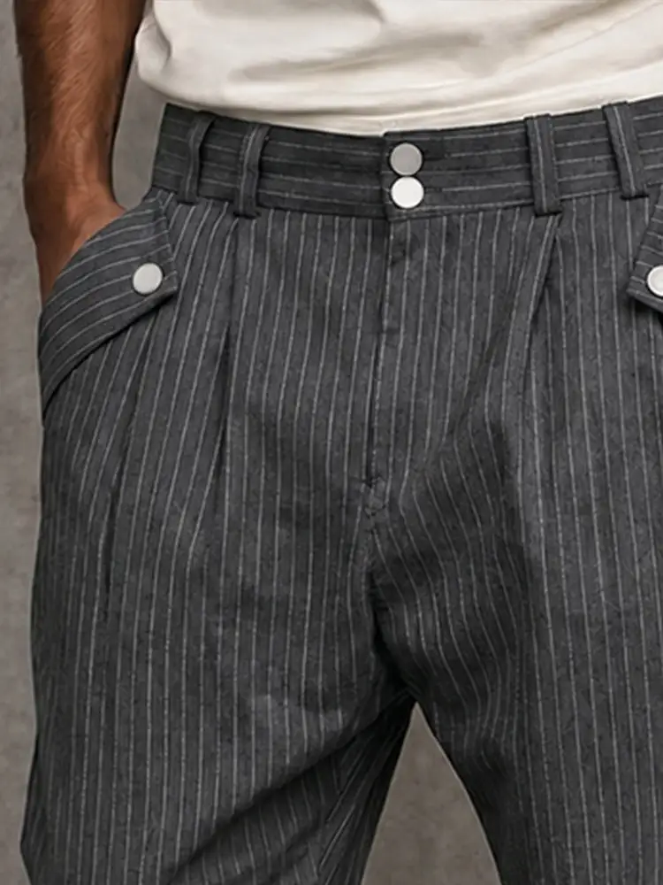 Men's Smart Casual Pinstripe Shorts