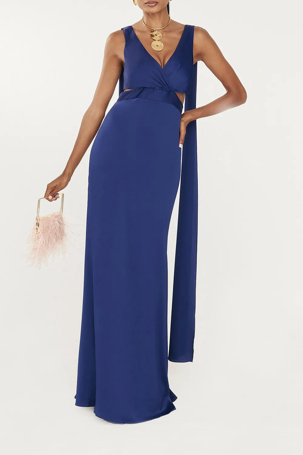 Solid Backless Dress